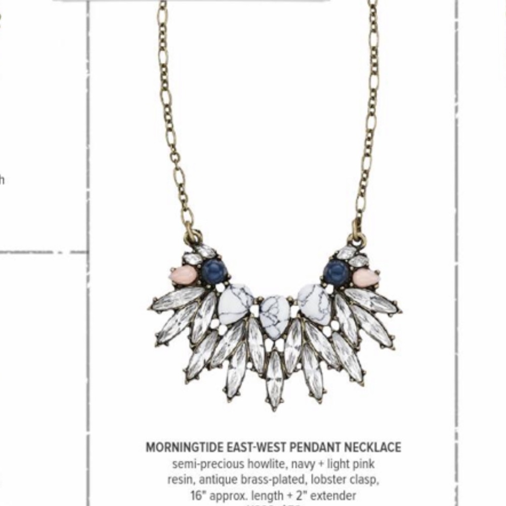 Chloe + Isabel Necklace - Navy, Blush Pink, Marble